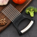 Axyaa Stainless Steel Onion Slicer Tomato Shredder Fruit Cutter Kitchen Gadget