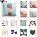 Axyaa Romantic Couple Pillowcases | Soft Cartoon Pattern Sofa Pillow Covers