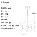 Axyaa Nordic Glass Chandelier: Mickey Bubble Ball Pendant Lamp for Home Decor