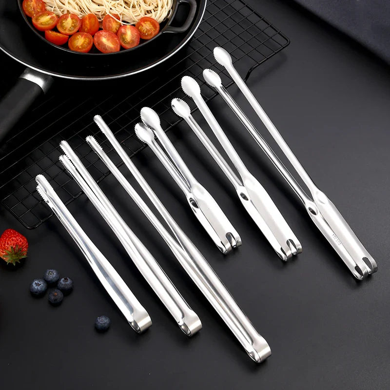 Axyaa Stainless Steel Food Tongs Clamp for Kitchen Cooking Buffet Dessert Meat