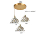 Axyaa Nordic Copper Pendant Light Clear Glass Vintage American Style Lamp