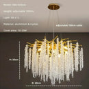 Axyaa Nordic Crystal LED Pendant Chandelier for Modern Dining Room & Home Decor