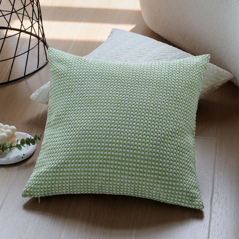 Axyaa Corduroy Square Pillowcase for Sofa Decor, Nordic Style Living Room Cushion Cover