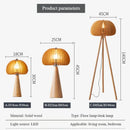 Axyaa Japanese Pumpkin Wooden Floor Lamp LED Lighting for Home Decor