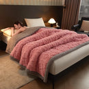 Axyaa Three-Layer Plush Blanket: Thick, Warm, & Versatile