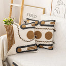 Tufted Macrame Cushion Cover, Turkish Boho Pillow Case for Home Decor by Axyaa
