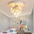 Axyaa Resin Horse Paper Crane Kids Ceiling Light, LED Bedroom Lamp