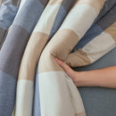 Axyaa Plaid Striped 100% Cotton Comforter Blanket for Warmth & Comfort