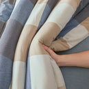 Axyaa Plaid Striped Cotton Comforter: Soft & Warm Bedding Quilt