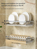 Axyaa Kitchen Wall Mount Dish Drying Rack with Storage Shelves