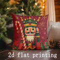 Axyaa Nutcracker Snowflake Pillows - Rectangular Cushion for Sofa Bedroom Car