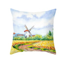Axyaa Autumn Gold Red Forest Plush Cushion Cover: Vintage Oil Painting Pillowcase