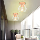Axyaa Modern Iron Wood Ceiling Light for Living Room, Bedroom, Kitchen Lighting