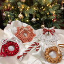 Axyaa Handmade Woven Tapestry Small Christmas Tree Circle Walking Stick Decoration