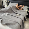 Axyaa Embroidered Summer Quilt: Lightweight Cooling Bedspread Duvet for Comfort and Style