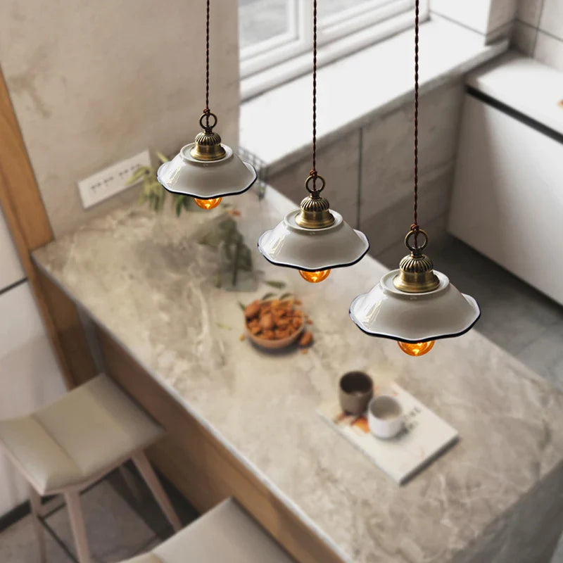 Axyaa Ceramic LED Pendant Lamp for Modern Home Decor Lighting