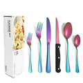 Axyaa 1010 Stainless Steel Tableware Set with Steak Knife and Dessert Spoon