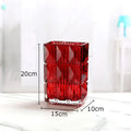 Axyaa Clear Glass Vase Square Hydroponic Flower Pots Floral Arrangement Desk Decor