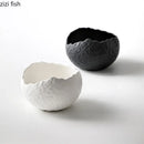 Axya Ceramic Tableware Set: Dinner, Soup, Salad, Pasta, Snack, Dessert Plates - Stone Pattern