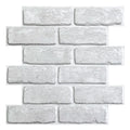 Axyaa 3D Faux Brick Tile Stickers, Matte Finish, Water & Mold Resistant, 30x30cm