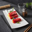 Axyaa Matte Ceramic Sushi Plate Long Strip Fish Dish Molecular Cuisine Tableware