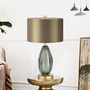 Axyaa Crystal Glass Droplet Desk Lamp with LED Lights for Modern Luxury Home Decor