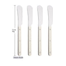 Axyaa Silver Acrylic Handle Cutlery Set, Stainless Steel Western Dinner Flatware