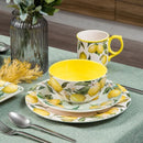 Axyaa Ceramic Lemon Ins Style Home Cuisine Plate for Thai Restaurant & Fruit Display