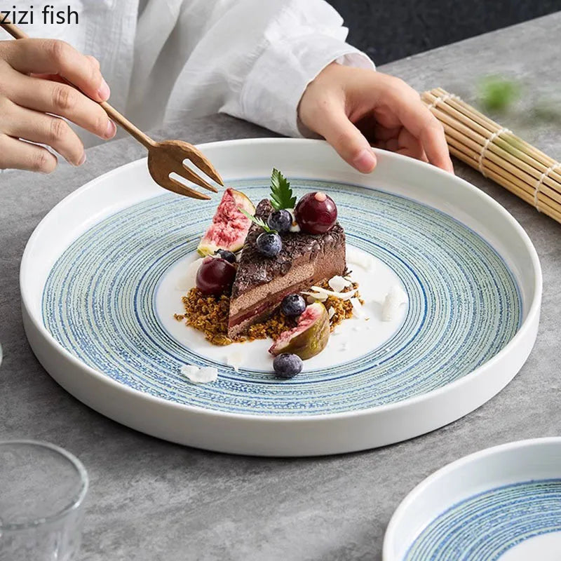 Axya Ceramic Straight Edge Plate Set for Molecular Cuisine and Specialty Dining