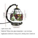 Axyaa Tiffany Glass Table Lamp LED for Home Study Bedroom