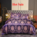 Axyaa Satin Jacquard Embroidered 4-Piece Bedding Set