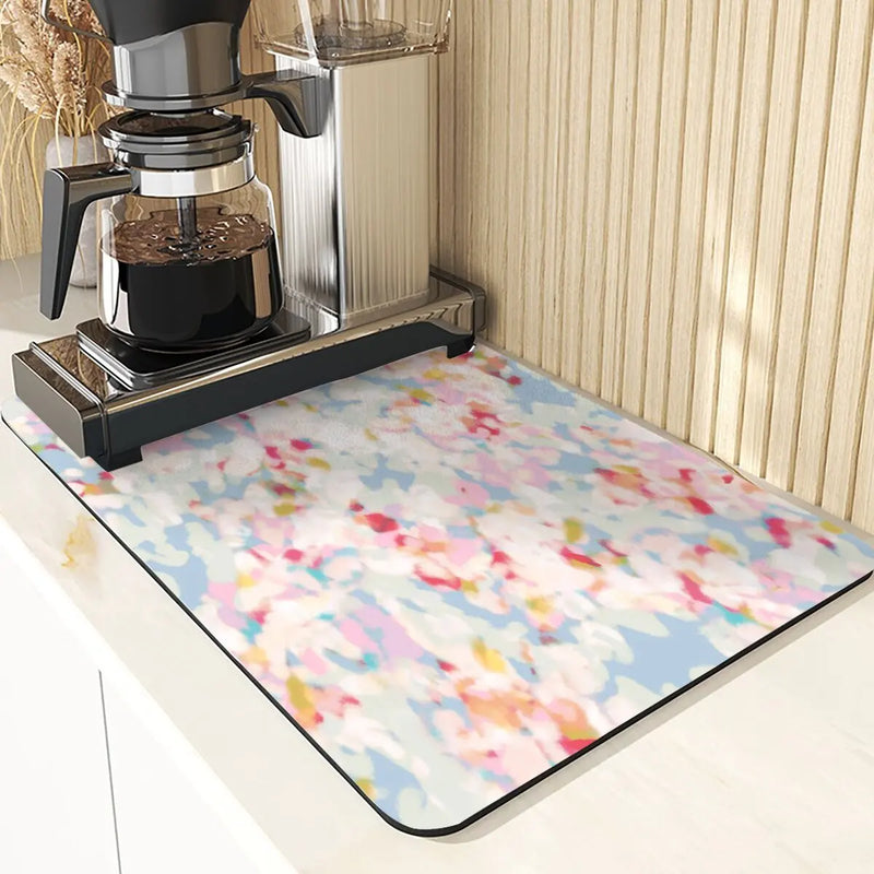 Floral Pattern Kitchen Coasters Set by Axyaa