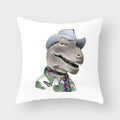 Axyaa Cartoon Animal Print Pillowcase for Home Decor