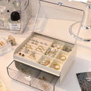 Axyaa Acrylic Jewelry Box Organizer for Necklace Earrings Rings Storage