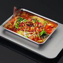 Axyaa Stainless Steel Buffet Tray with Drain Rack and Grease Trap
