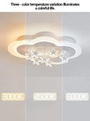 Axyaa Star & Cloud Ceiling Light: Modern Minimalist LED Fixture for Kids' Study and Bedroom