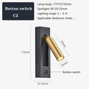 Axyaa Black Brass USB Wall Lamp Sconce, 3W Spotlight for Bedroom Reading