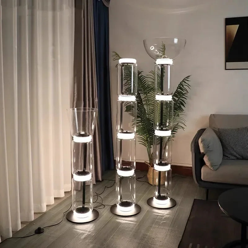 Modern Nordic Chandelier for Dining Room by Axyaa - Glass Jars Led Pendant Light