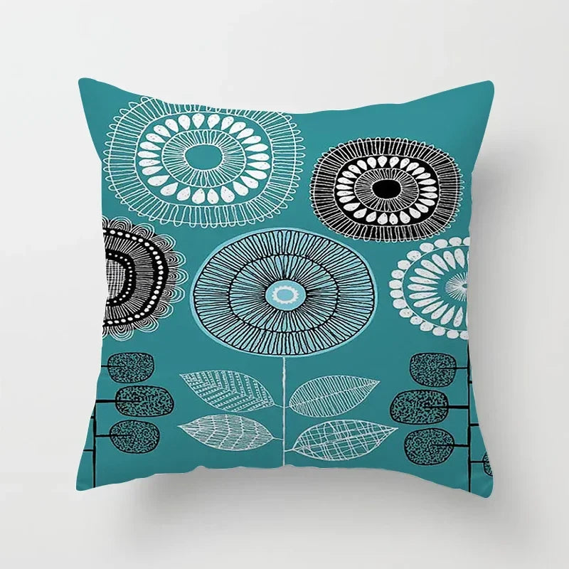 Bohemian Geometric Pattern Printed Pillowcase - Axyaa Brand