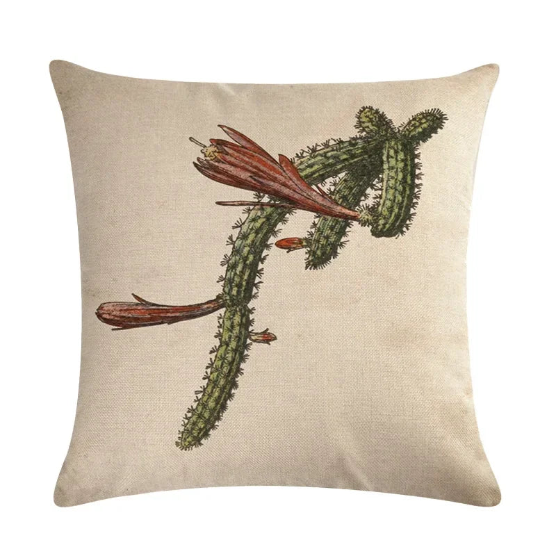 Axyaa Nordic Printed Cotton Linen Pillowcase for Home Office Decor 45*45cm