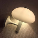 Axya White Glass Mushroom LED Wall Lamp for Modern Bedroom Living Room Decor