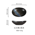 Axyaa Ceramic Ingot Bowl, Irregular Oval Salad Plate, Tableware Special-shaped Soup Plate