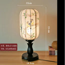 Axyaa Medieval Fabric Lanterns Table Lamp Hand-Drawn Traditional Decor Bedside Study Desk Light
