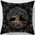 Axyaa Dark World Tree Print Pillow Cover - Home Decor Essential
