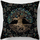 Axyaa Dark World Tree Print Pillow Cover - Home Decor Essential