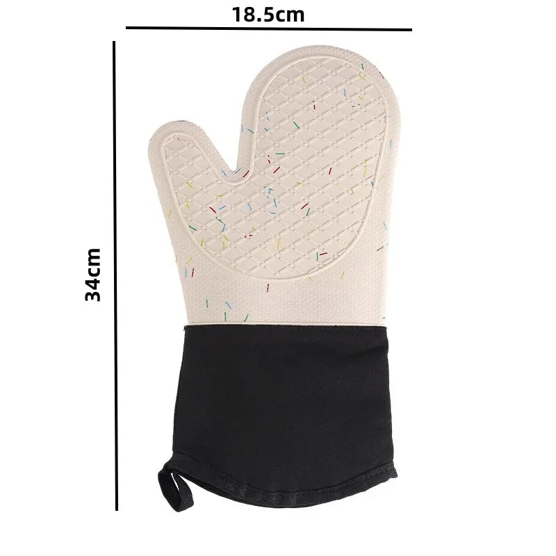 Axyaa Silicone Oven Glove: Heat-resistant, Flexible, Stylish Microwave Baking Accessory