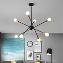 Axyaa Wrought Iron LED Ceiling Chandelier Modern Vintage Lighting