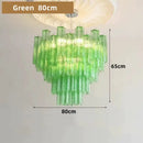 Axyaa Glass Art Pendant Light - White Pink Modern French Design for Home Decor
