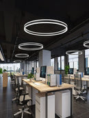 Axyaa LED Circle Pendant Light Chandelier for Living, Dining, Bedroom - Dimmable Lighting