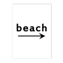 Black and White Beach Landscape Canvas Painting Palm Trees Nordic Wall Art by Axyaa